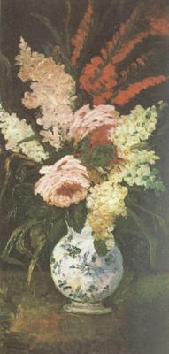 Vincent Van Gogh Vase with Gladioli and Lilac (nn04)